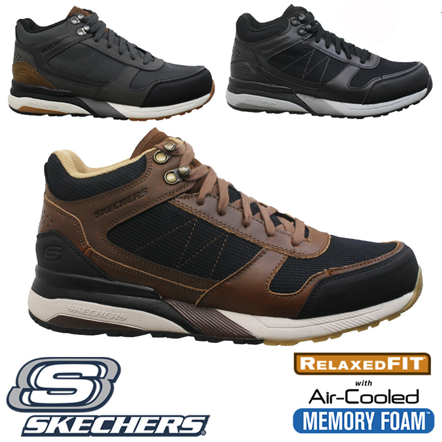 MENS SKECHERS LEATHER RELAXED FIT AIR 